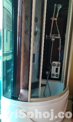 Shawar enclosure with steam bath machine